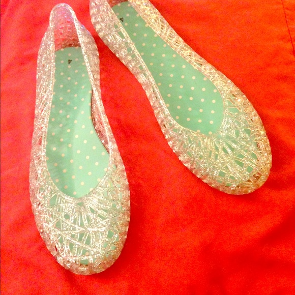 clear jelly ballet flats